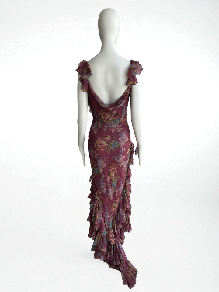 John Galliano S/S 2003 Silk Ruffle Dress