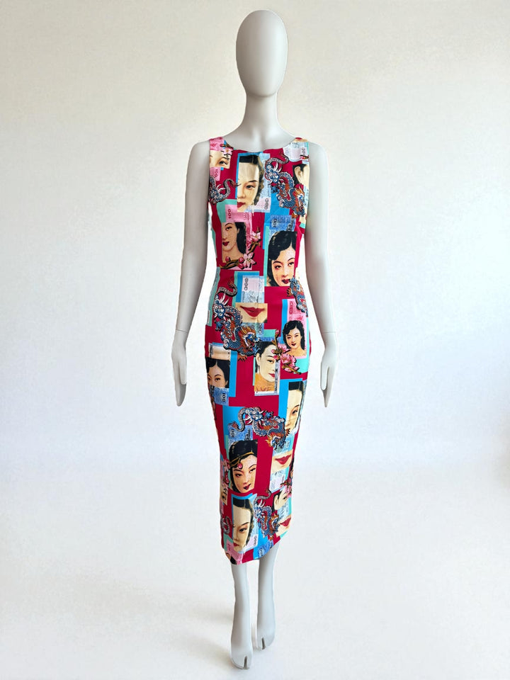 D&G S/S 2001 Asian Faces Dress