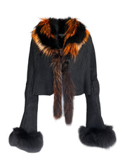 Roberto Cavalli Suède Fox Fur Jacket