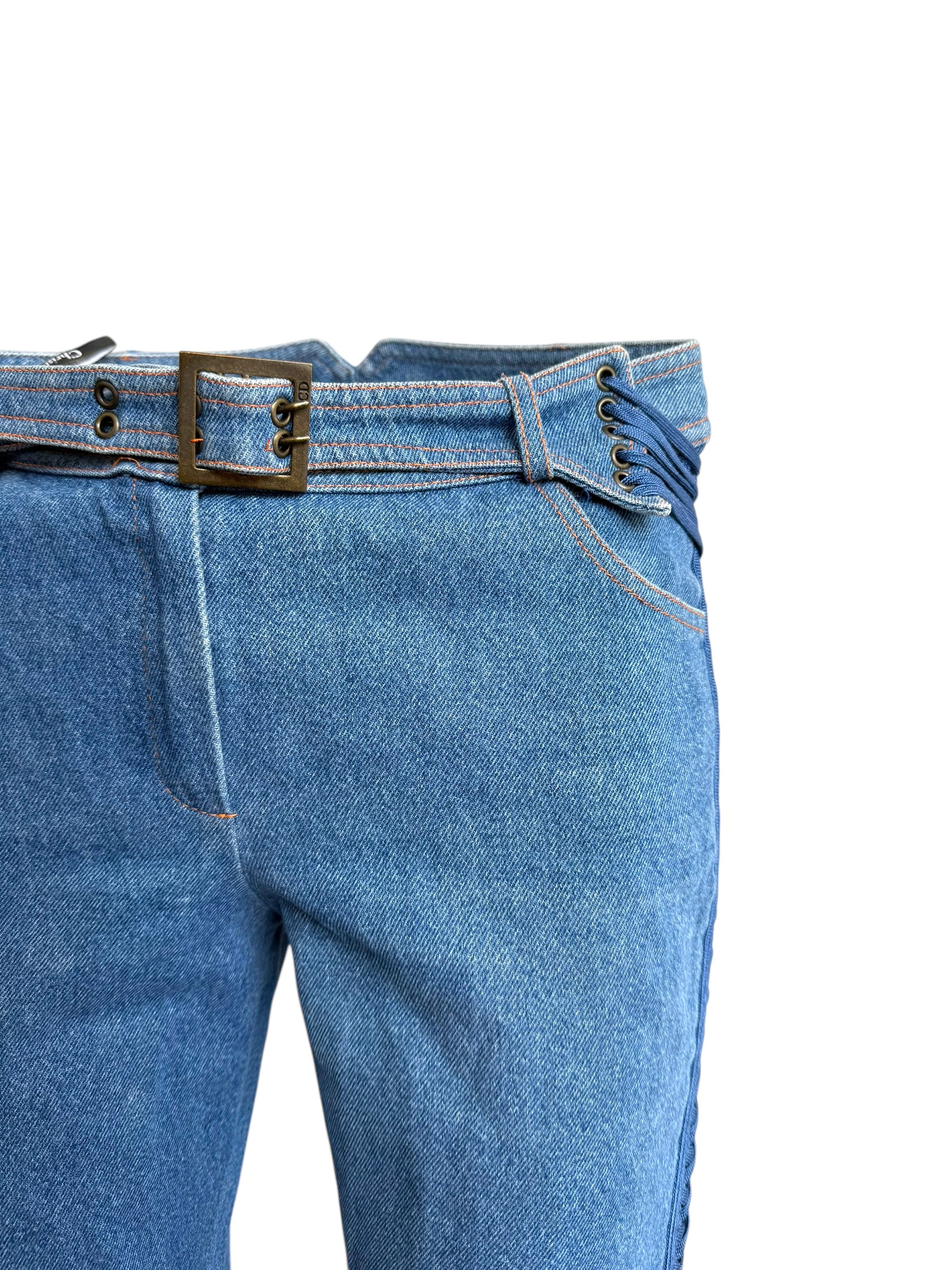 Christian Dior F/W 2002 Embroidery Jeans