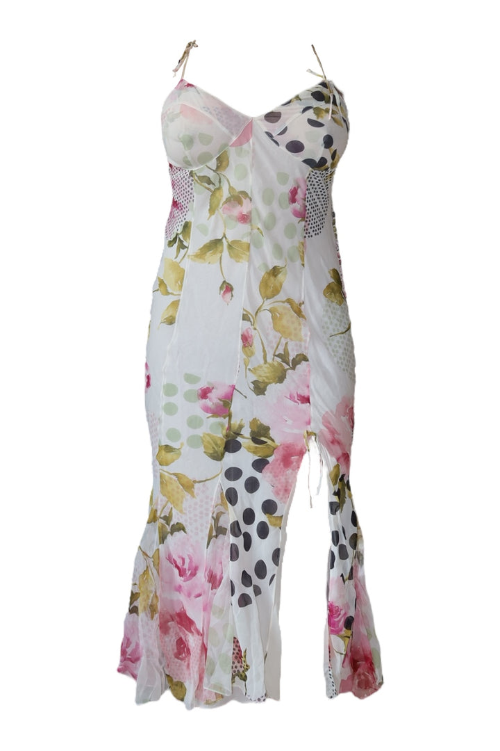 Christian Dior S/S 2004 By John Galliano Floral Silk Dress