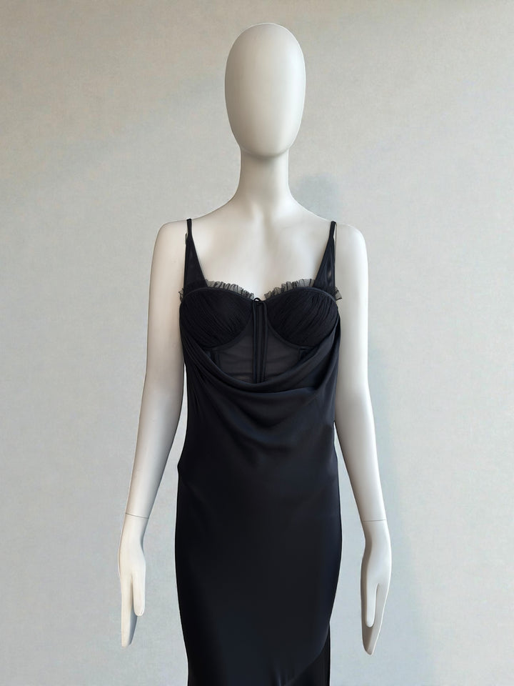 Alexander McQueen S/S 2004 “Deliverance” Corset Silk Evening Dress