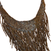 Christian Dior 1997 Masai Beads Crystal Bronze Necklace