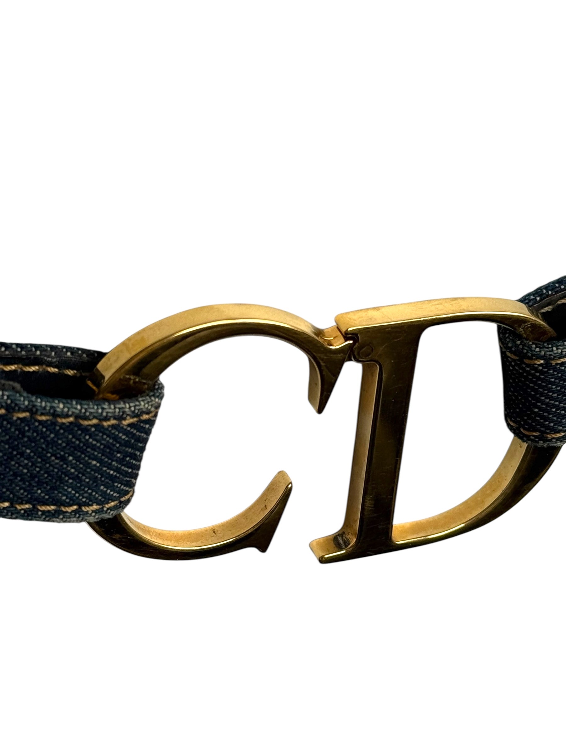 Christian Dior Denim CD Buckle Belt