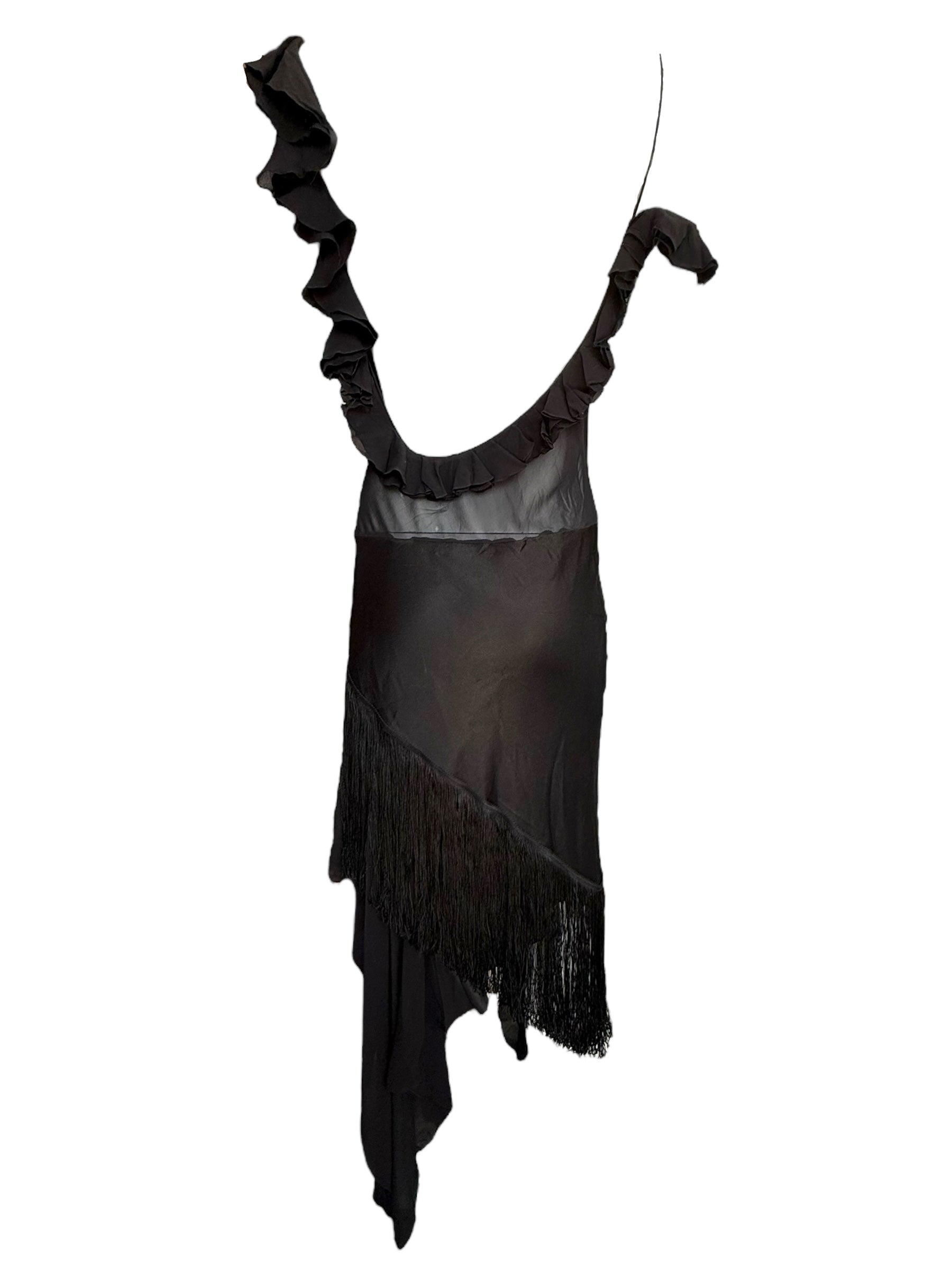 John Galliano S/S 1997 Silk Chiffon Fringe Dress
