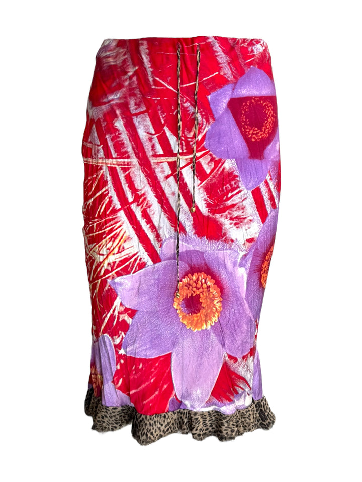 Roberto Cavalli S/S 2000 Floral Silk Skirt