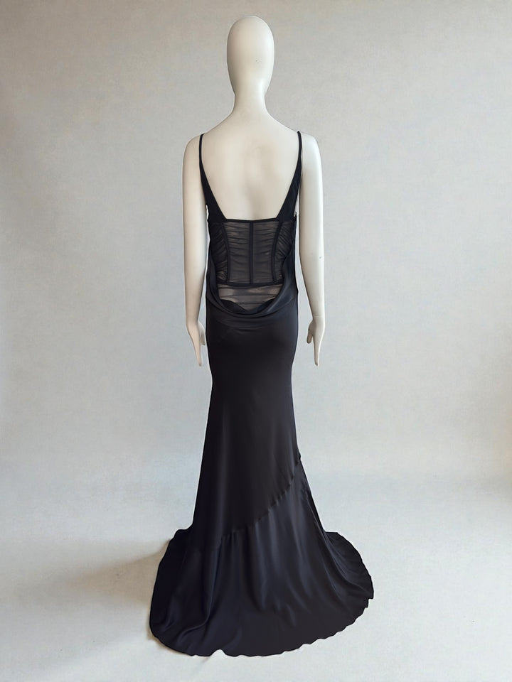 Alexander McQueen S/S 2004 “Deliverance” Corset Silk Evening Dress