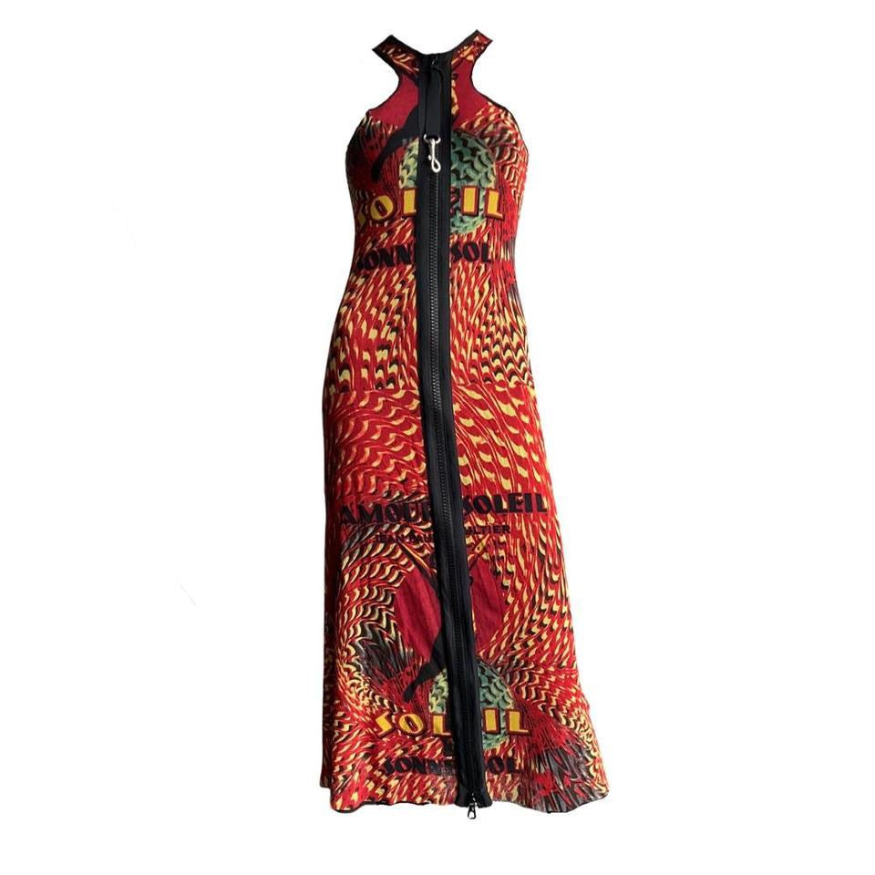Jean Paul Gaultier Soleil 1990 Amour au Soleil Bodycon Mesh