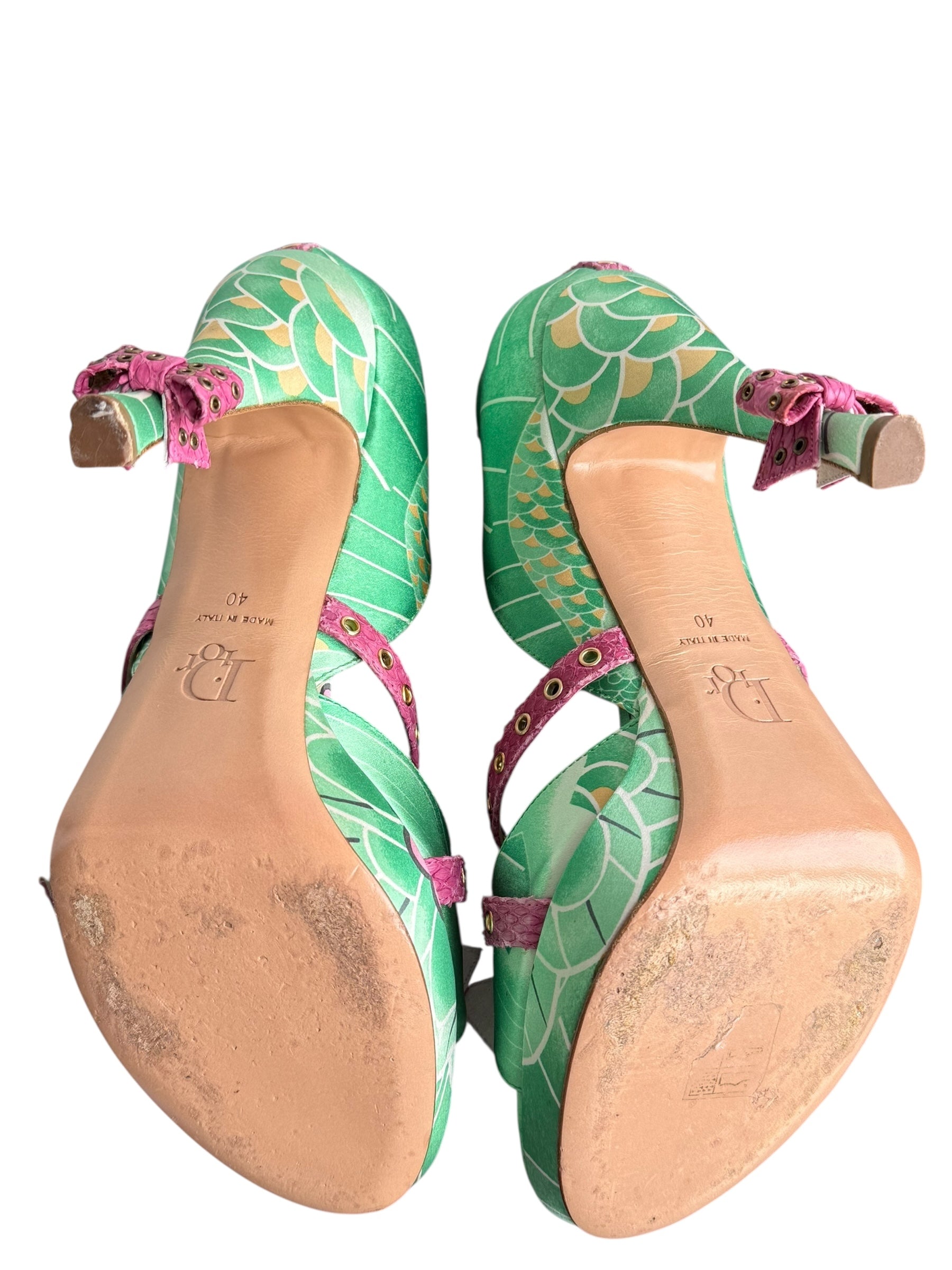 靴 Dior by John Galliano Platform Heels Christian Dior S/S 2003 Flower Platform Heels by John