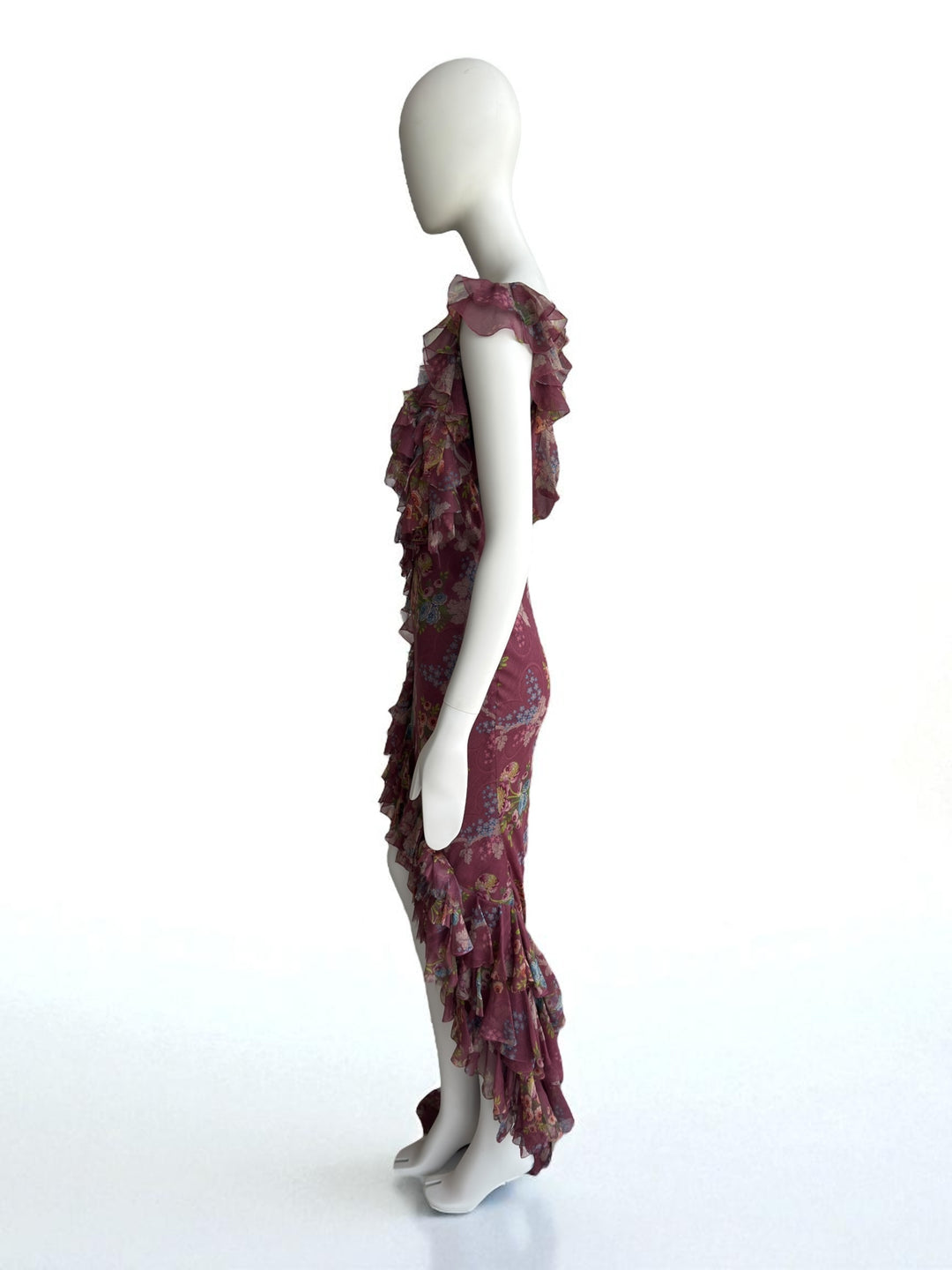 John Galliano S/S 2003 Silk Ruffle Dress