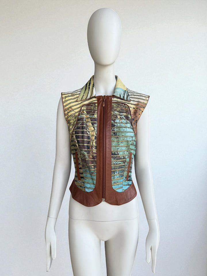 Roberto Cavalli S/S 2002 Lion Leather Gilet