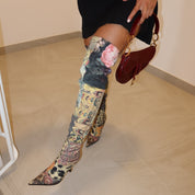Roberto Cavalli F/W 2002 Patchwork Boots