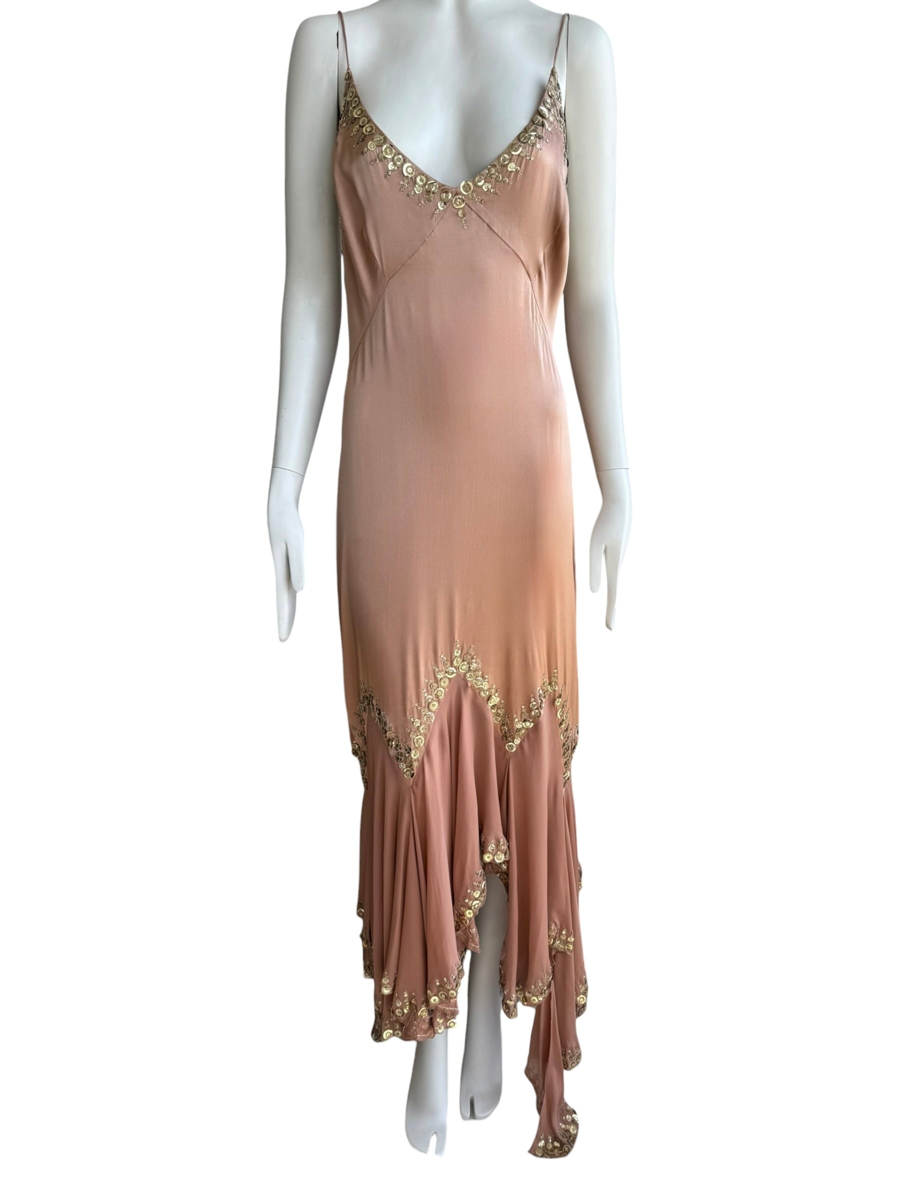 Roberto Cavalli S/S 2004 Embellished Silk Dress