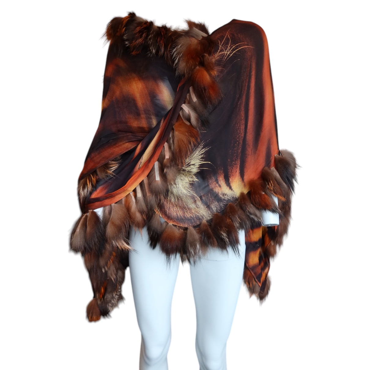 Roberto Cavalli F/W 2000 Tiger Fox Fur Scarf