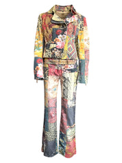 Roberto Cavalli F/W 2002 Patchwork Jeans And Jacket