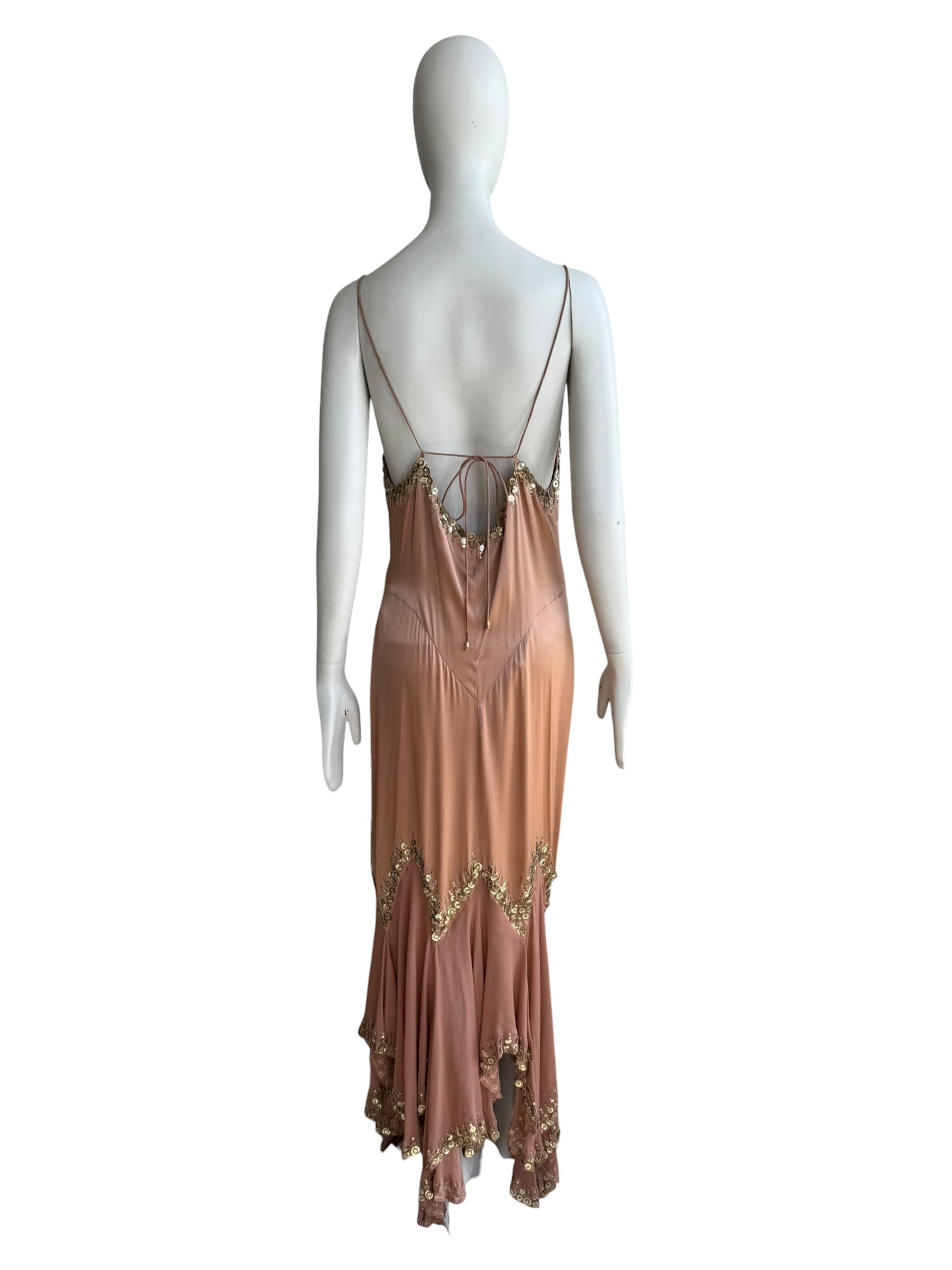 Roberto Cavalli S/S 2004 Embellished Silk Dress