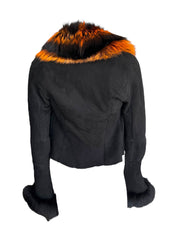 Roberto Cavalli Suède Fox Fur Jacket