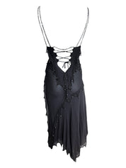 Roberto Cavalli S/S 2003 Beaded Silk Dress