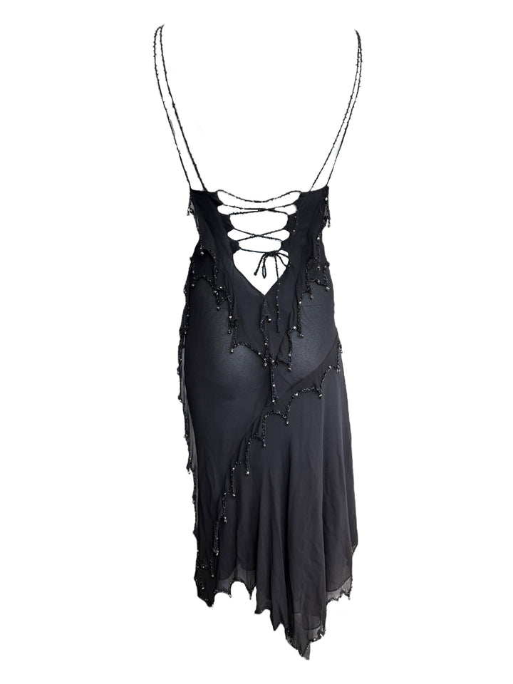 Roberto Cavalli S/S 2003 Beaded Silk Dress
