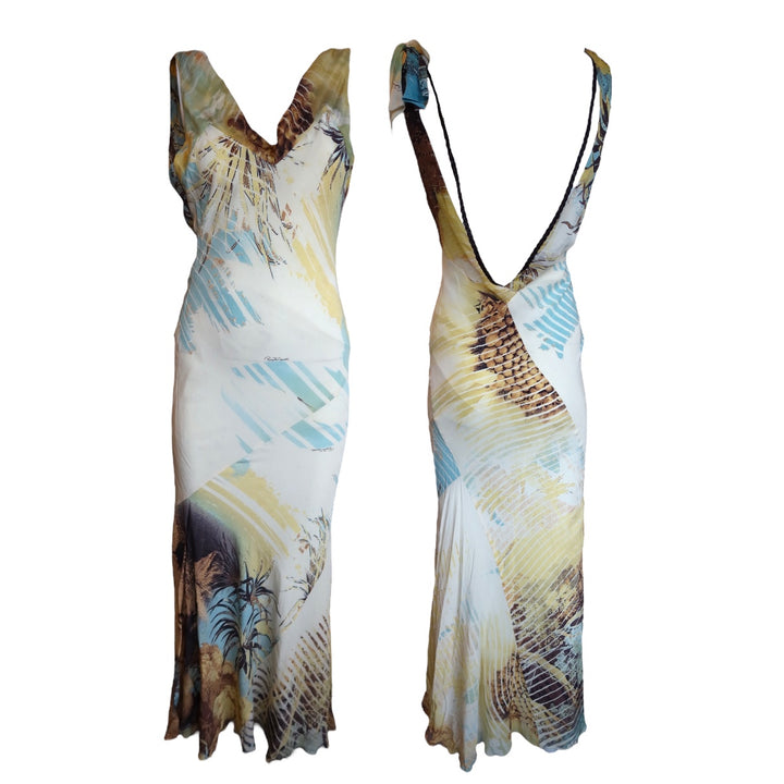 Roberto Cavalli S/S 2002 Lion Silk Dress
