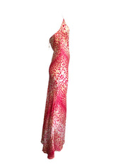 Roberto Cavalli S/S 2001 Maxi Leopard Silk Dress