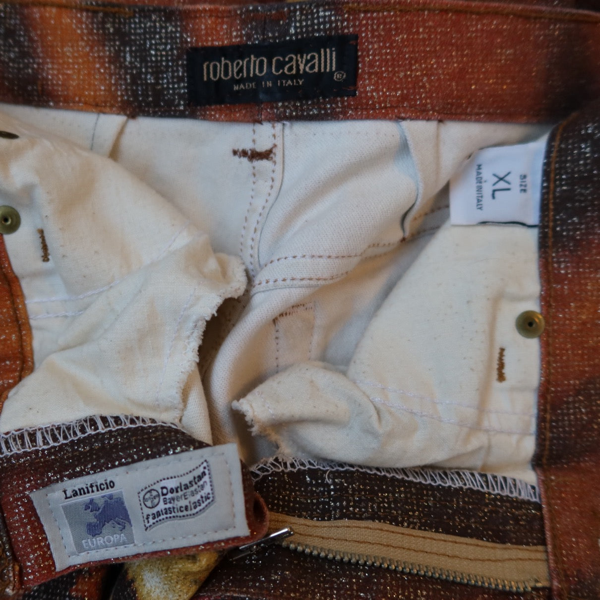 Roberto Cavalli F/W 2000 Tiger Fox Fur Cardigan And Jeans