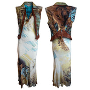 Roberto Cavalli S/S 2002 Lion Silk Set