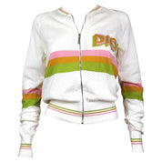 Christian Dior White Mesh Logo Jacket