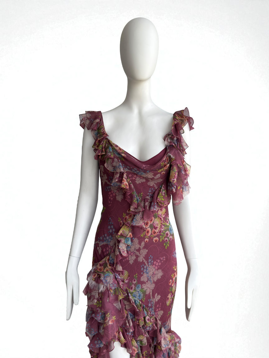 John Galliano S/S 2003 Silk Ruffle Dress
