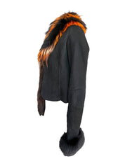 Roberto Cavalli Suède Fox Fur Jacket