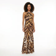 Roberto Cavalli 2007 Leopard Maxi Silk Gown