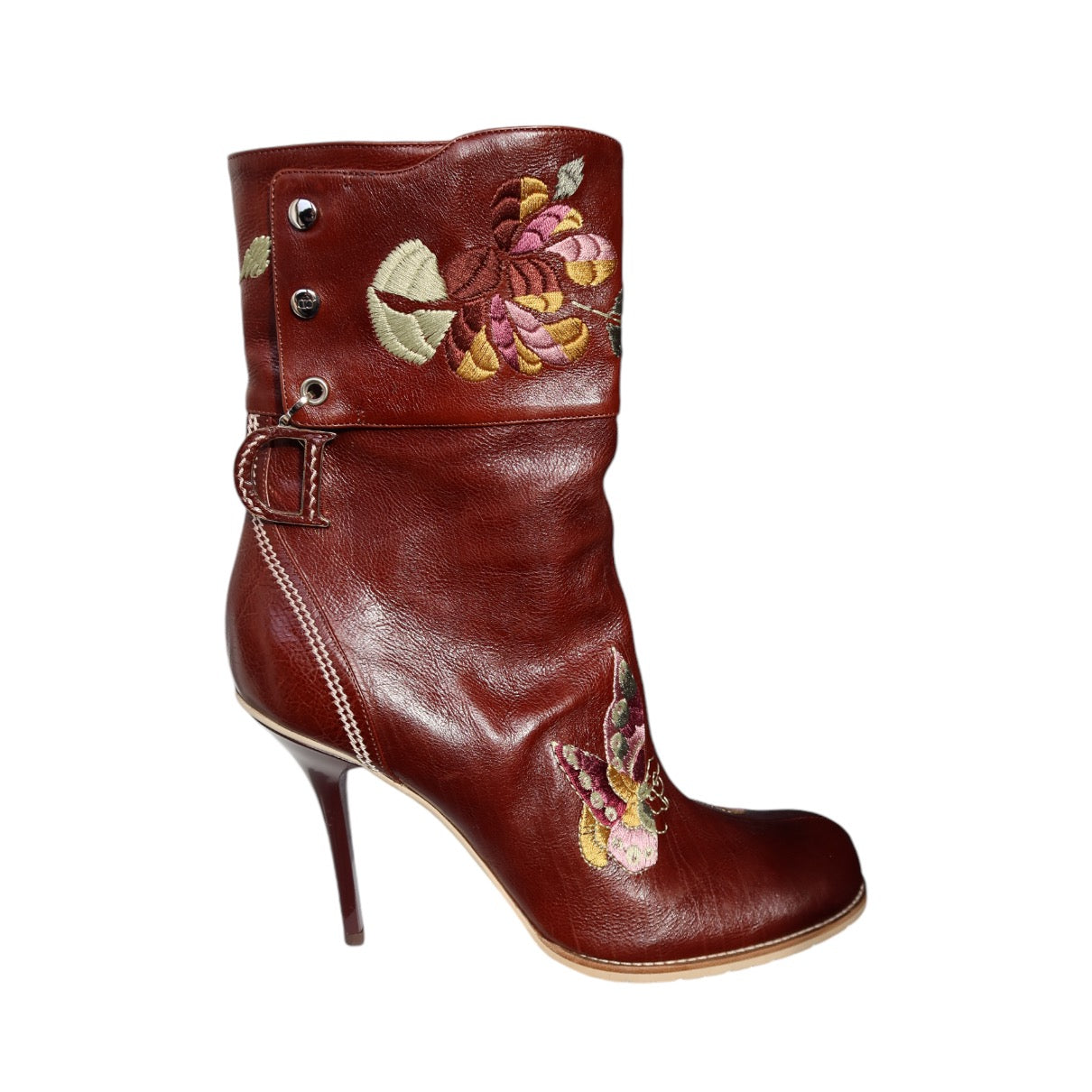 Christian Dior By John Galliano Embroidered Boots