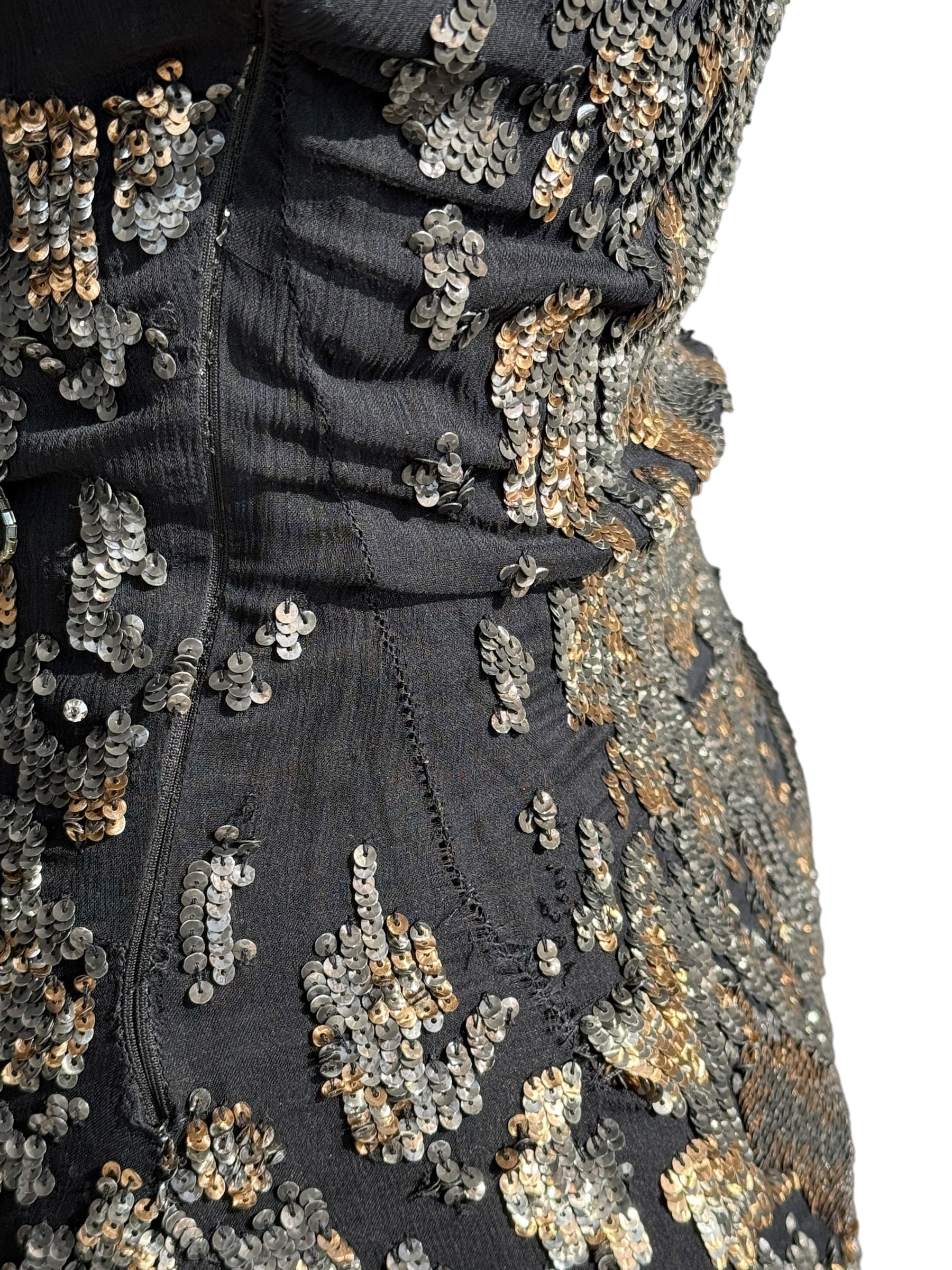 Roberto Cavalli Vintage Embellished Strapless Mini Dress