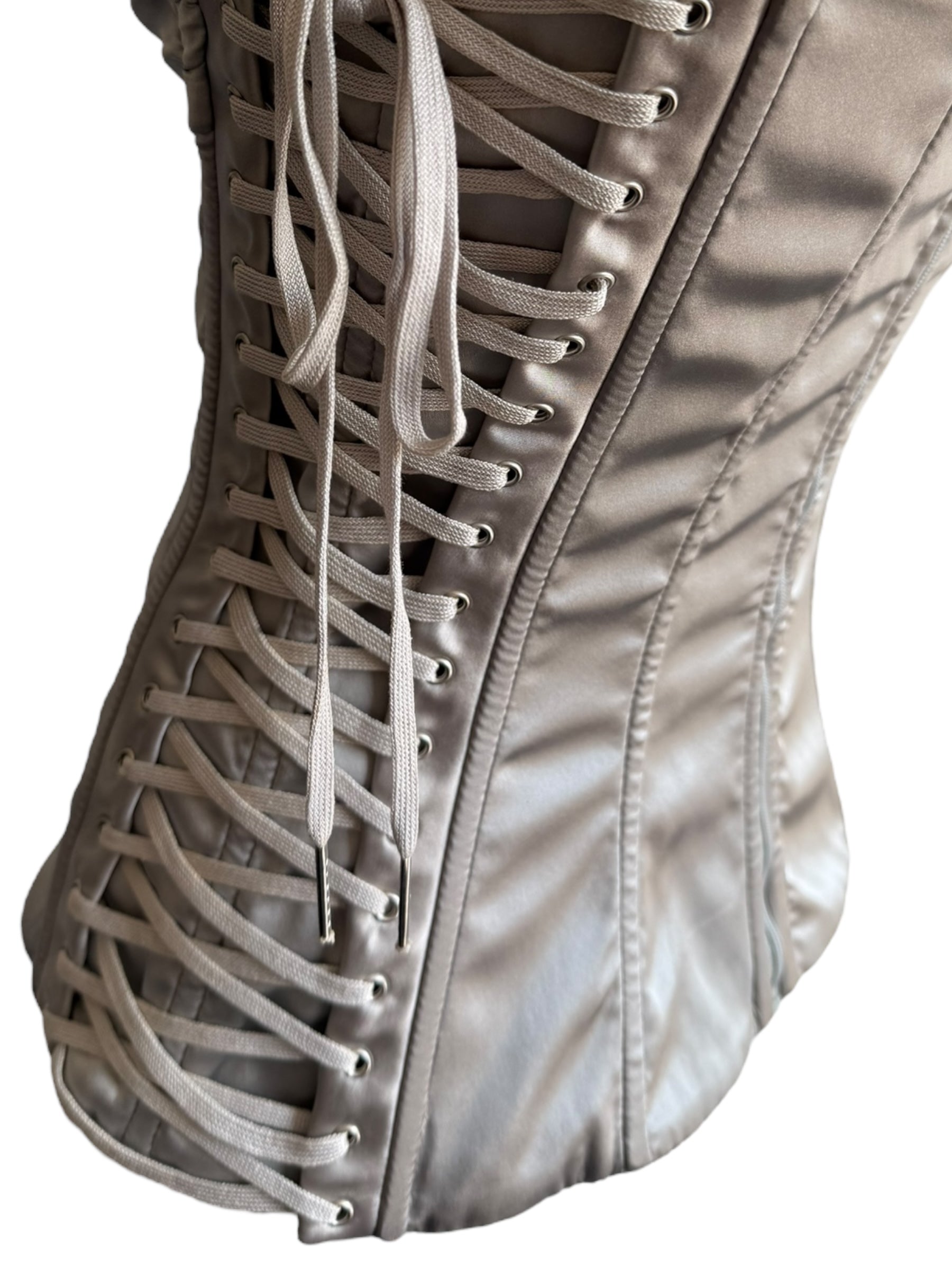 Dolce & Gabbana S/S 2003 Silk Corset Lace-Up Sarong Set