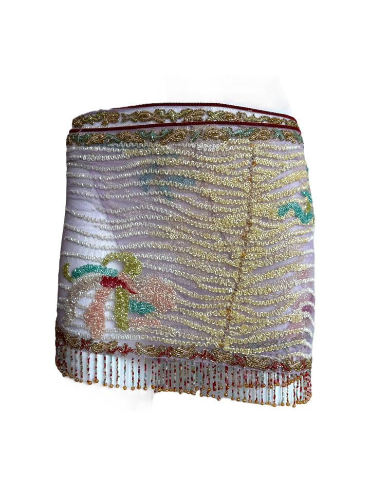 Roberto Cavalli S/S 2000 Beaded Embellished Wrap Skirt