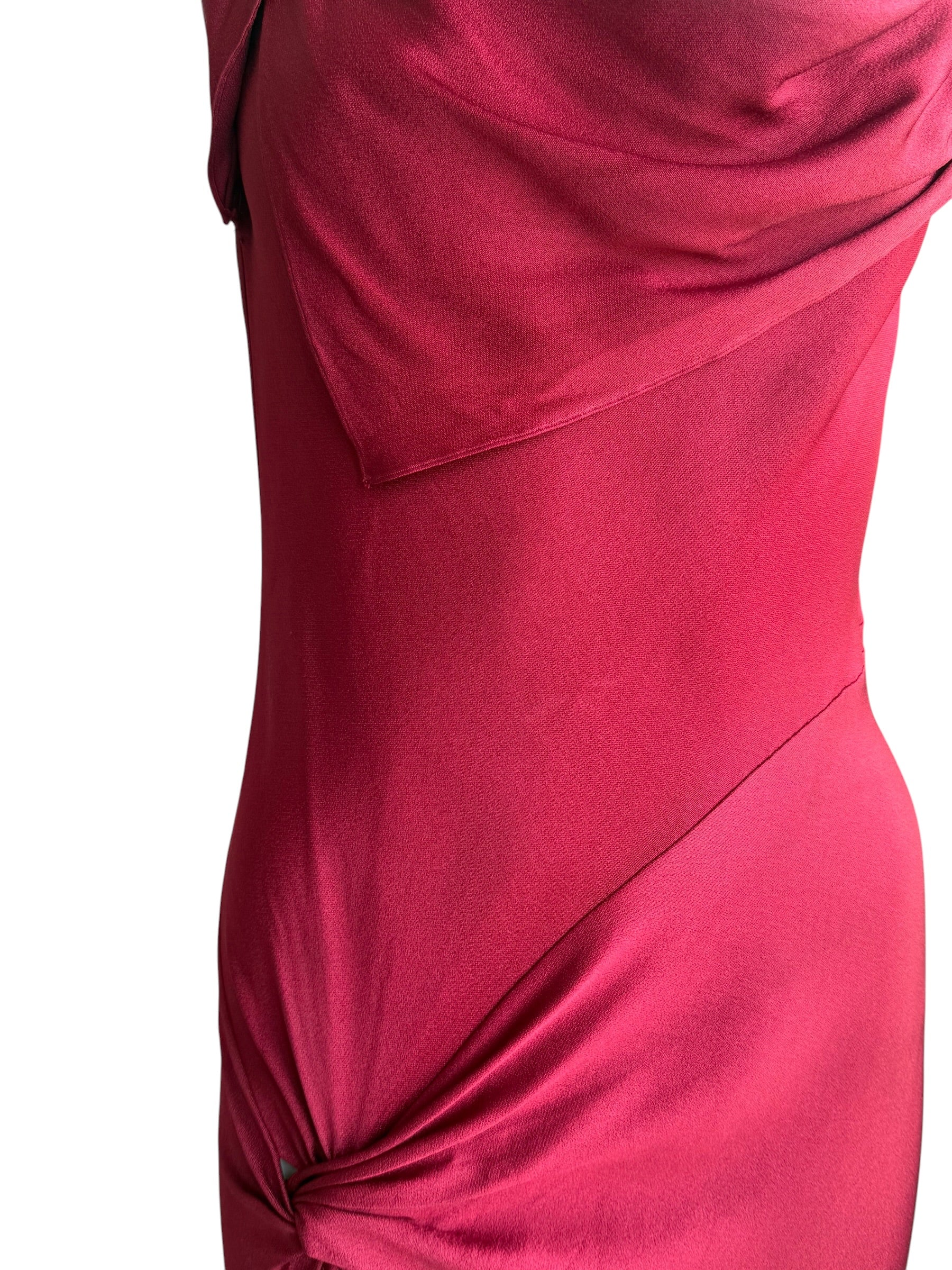 John Galliano F/W 1999 Crimson Bias Cut Satin Evening Gown
