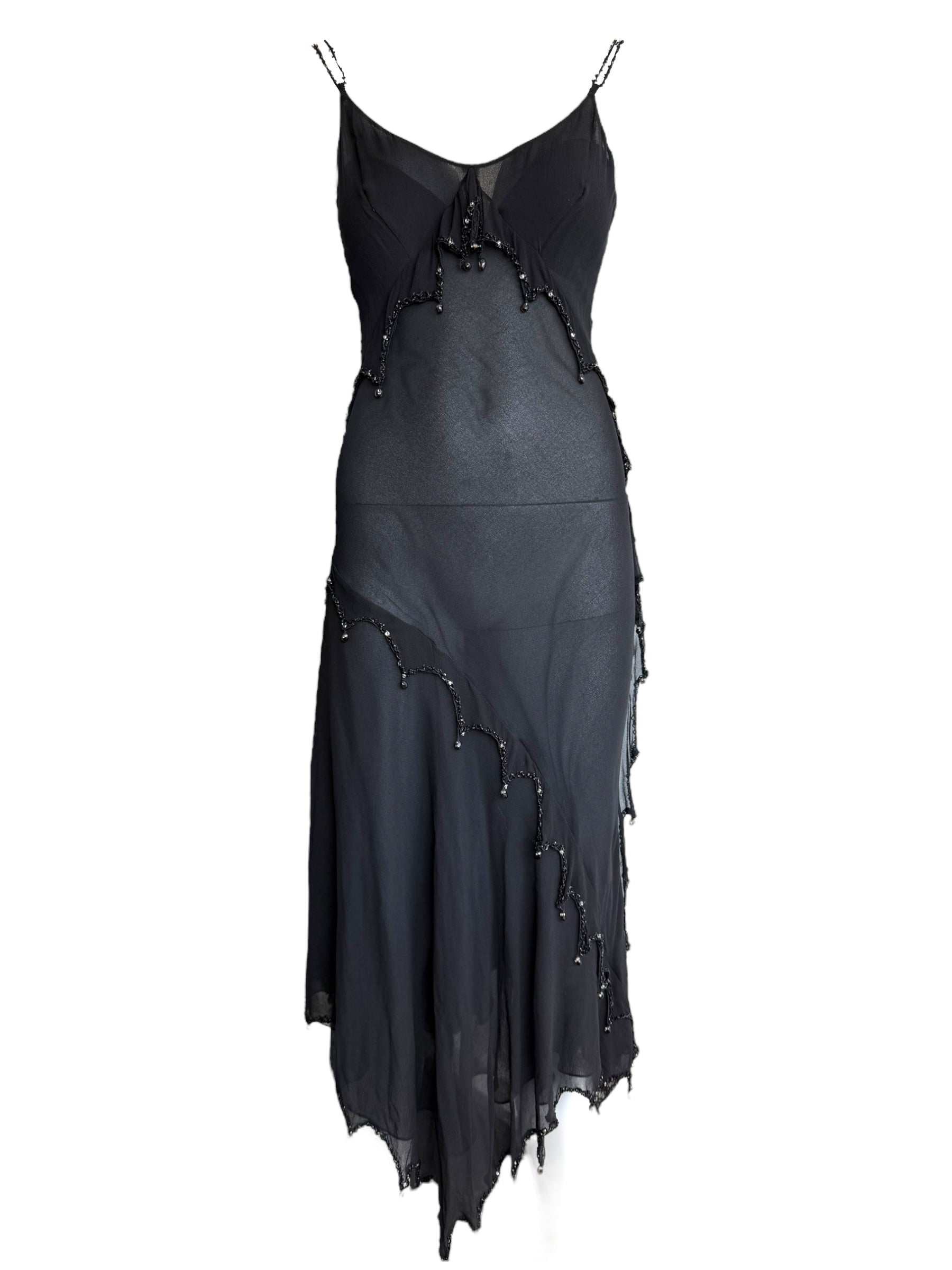 Roberto Cavalli S/S 2003 Beaded Silk Dress