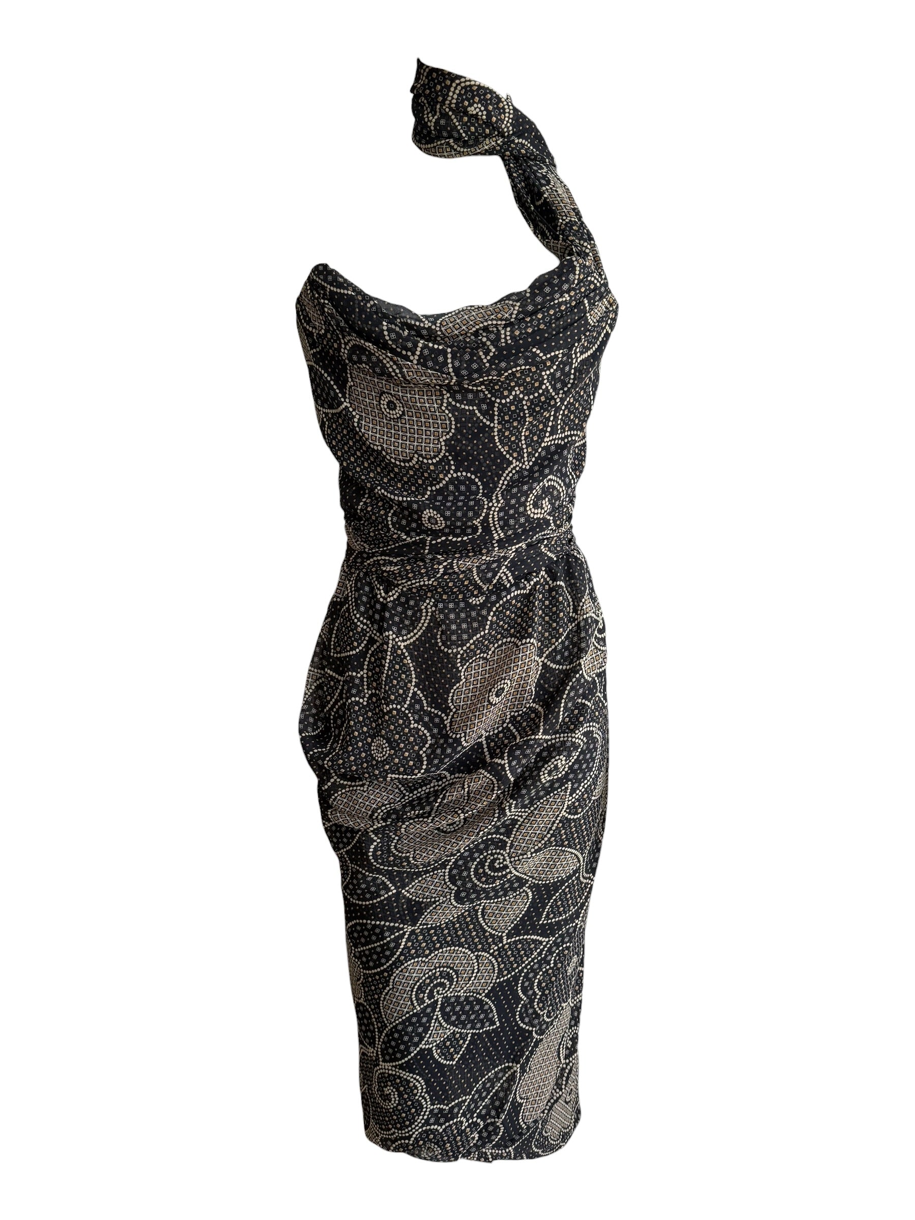 Vivienne Westwood Silk Paisley Corseted Dress
