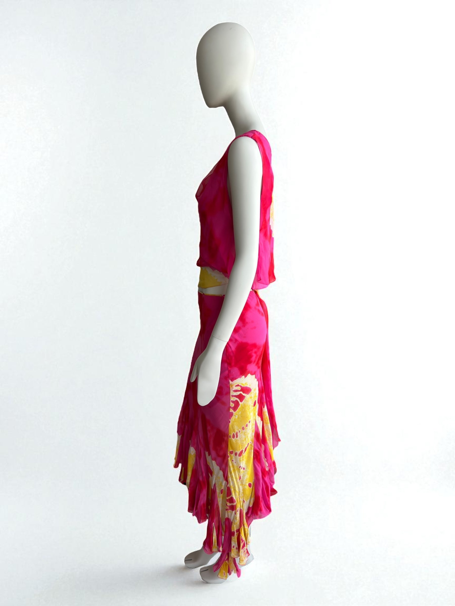 Christian Dior S/S 2003 Tie Dye Silk Set
