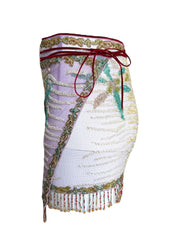 Roberto Cavalli S/S 2000 Beaded Embellished Wrap Skirt