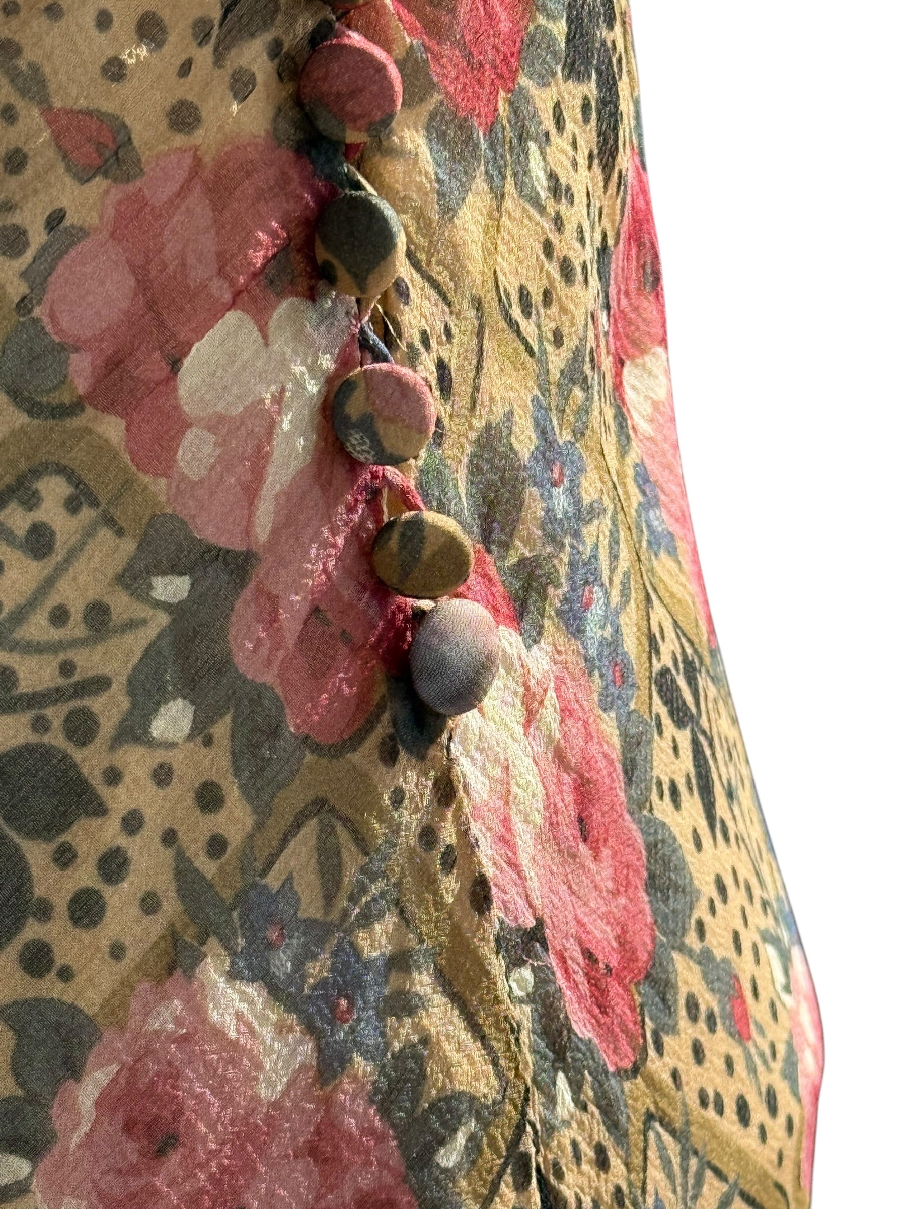 Christian Dior F/W 2001 Floral Silk Dress