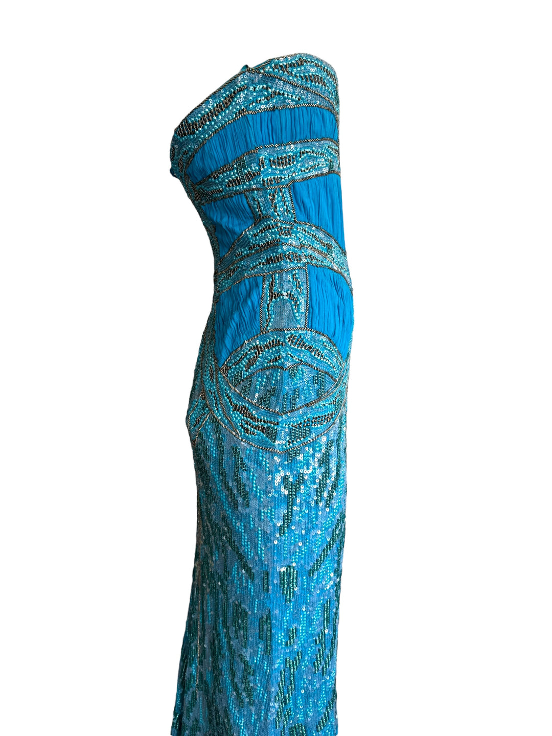 Roberto Cavalli 2012 Embellished Corset Lace Up Maxi Dress