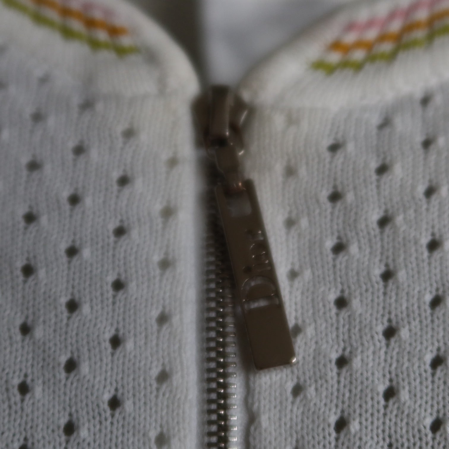 Christian Dior White Mesh Logo Jacket