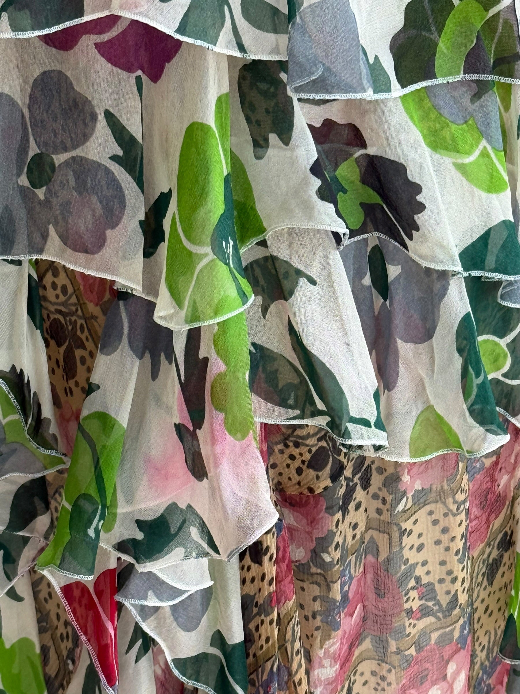 Christian Dior F/W 2001 Floral Silk Dress