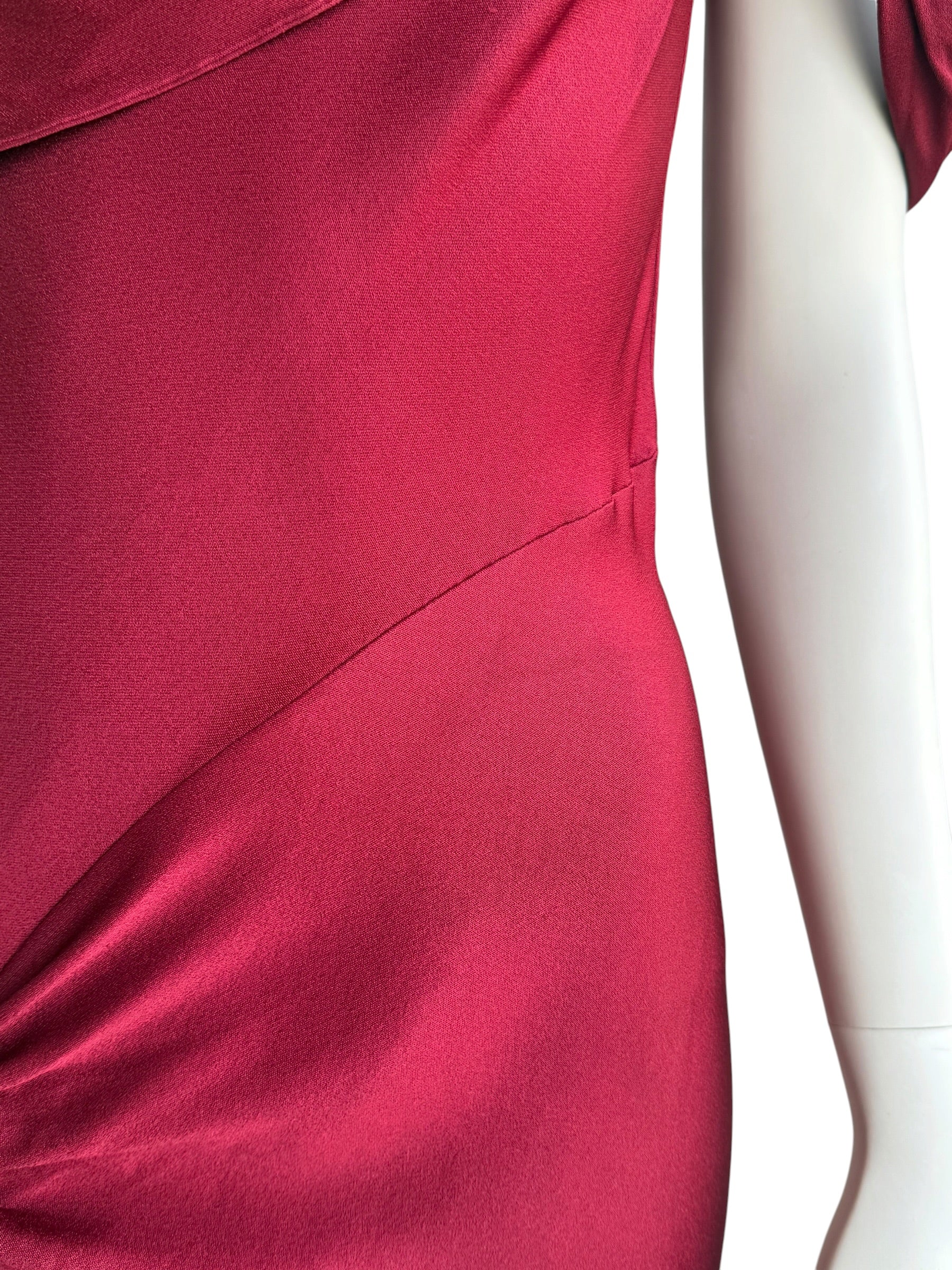 John Galliano F/W 1999 Crimson Bias Cut Satin Evening Gown