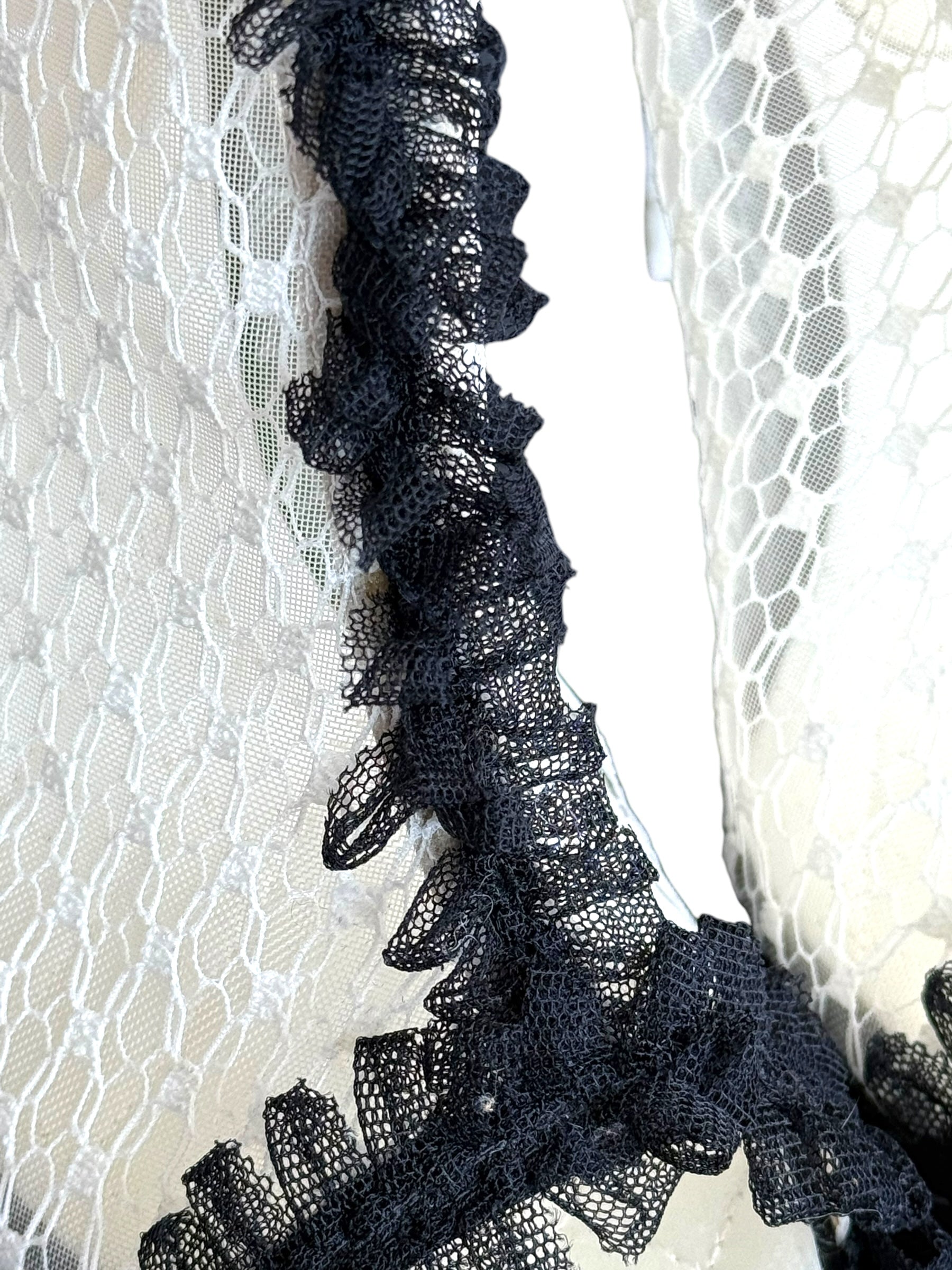 Chanel Mesh Quilted Peep Toe Ruffle Lace Trim Heels
