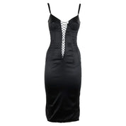 Dolce & Gabbana F/W 2003 Plunging Corset Lace Up Mini Dress