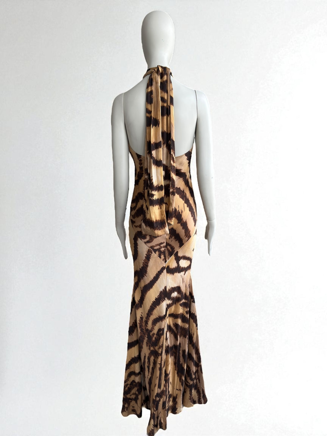 Roberto Cavalli 2007 Leopard Maxi Silk Gown