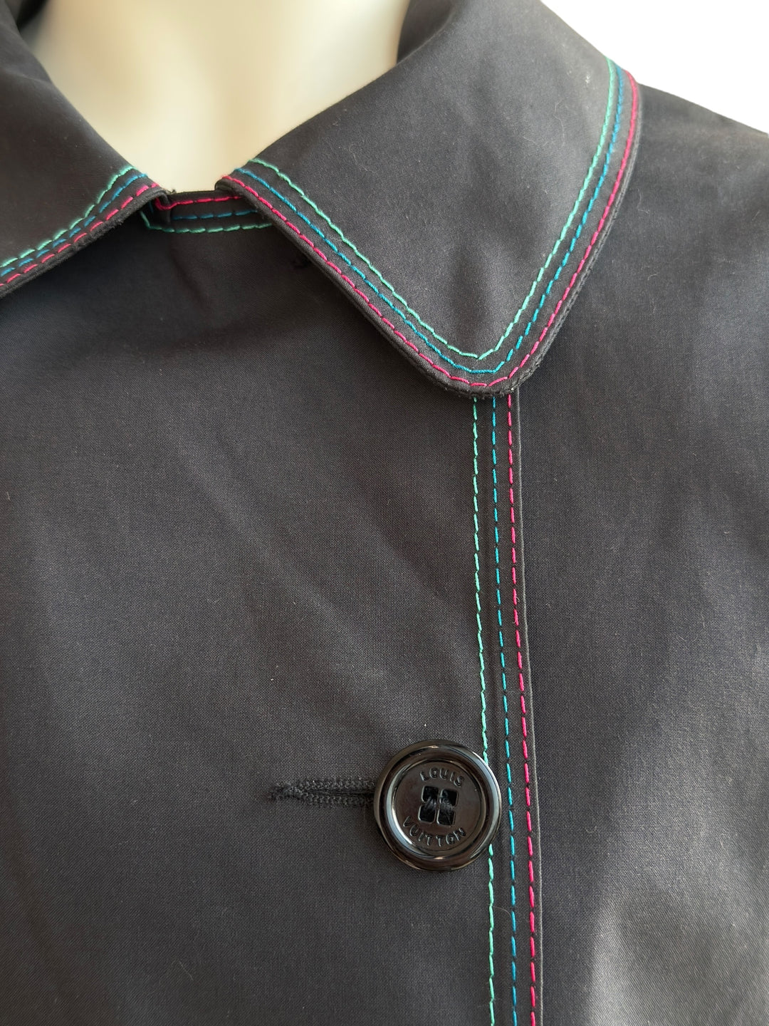Louis Vuitton 2000s Monogram Multicolore Mackintosh Trench Coat