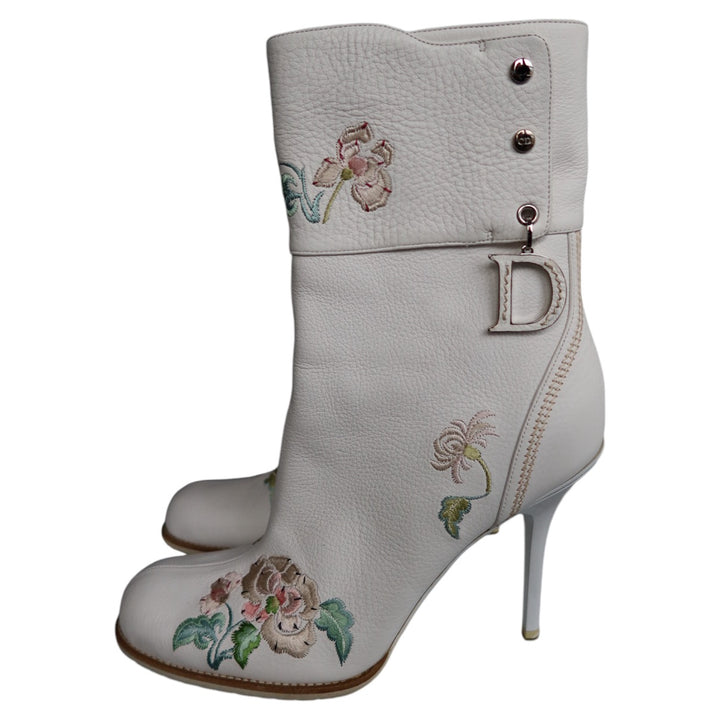 Christian Dior By John Galliano Embroidered Boots